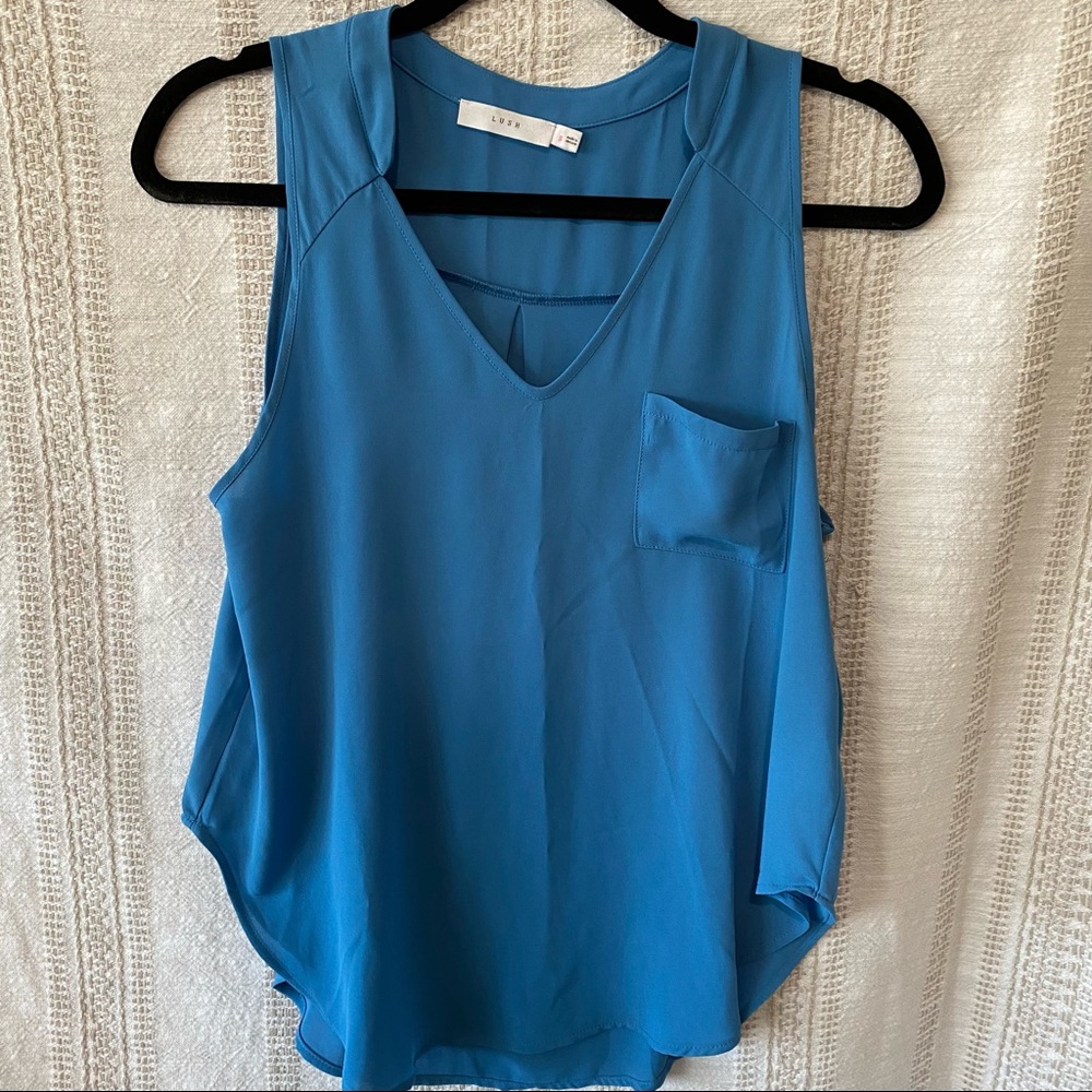 Blue Lush Flowy Tank